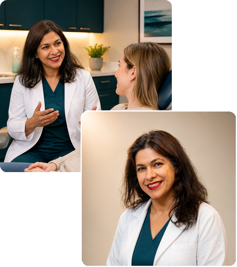 Dr Leila Zamani providing dental care at her Melbourne CBD practice
